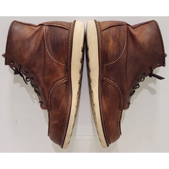 Red Wing Heritage 6" MOC Toe Boots Mens 1907 Copper Rough & Tough Sz 10.5 D - Picture 3 of 9